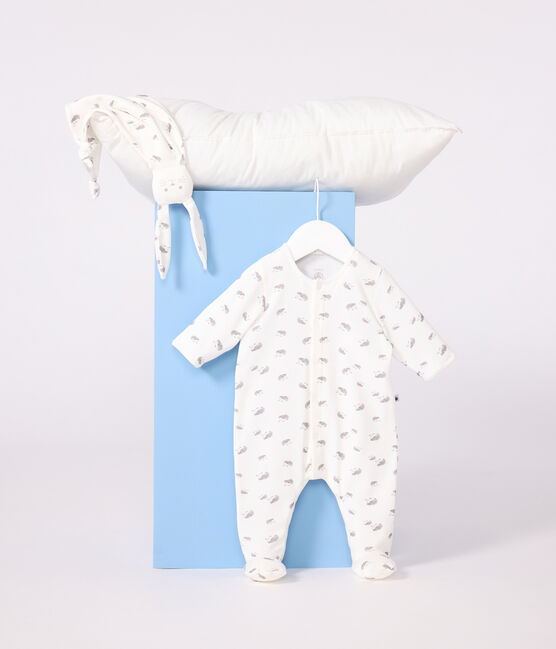 Newborn-Geschenkset aus bedruckter Baumwolle variante 1