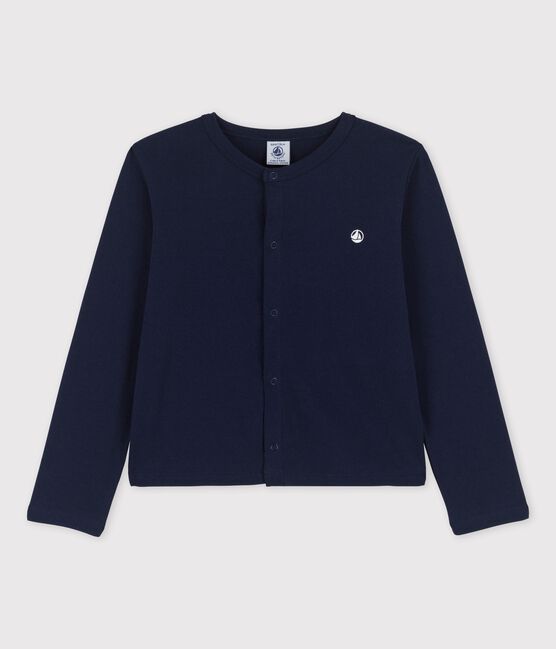 Cardigan aus Bio-Baumwolle für Mädchen blau SMOKING