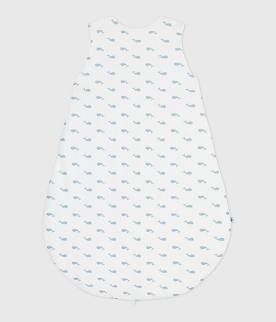 Baby-Schlafsack aus Nicki mit Walmotiv TOG-Wert 3 MARSHMALLOW/ ADRIATIC