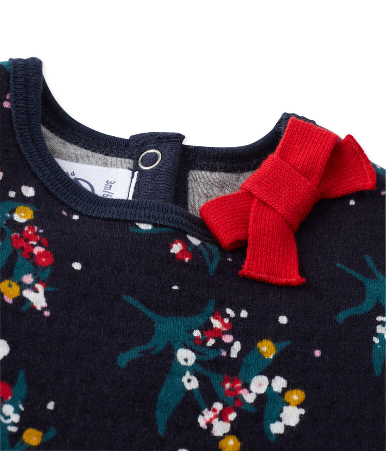 Baby-M&auml;dchen-Kleid aus gedoppeltem Jersey mit Print blau/vielfarbig