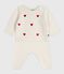 2-teiliges Baby-Strickset mit gestickten Herzen rot MARSHMALLOW/ POMPEI