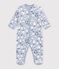 Baby Overall-Pyjama aus Fleece mit Schneemann-Motiv blau/vielfarbig