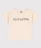 Kurzärmeliges Baby-T-Shirt aus besticktem Jersey naturfarben AVALANCHE