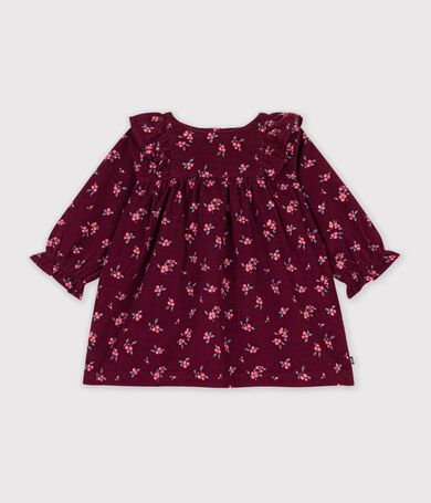 Lang&auml;rmeliges Baby-Kleid aus Feincord mit Blumenmuster