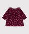 Lang&auml;rmeliges Baby-Kleid aus Feincord mit Blumenmuster rot/vielfarbig