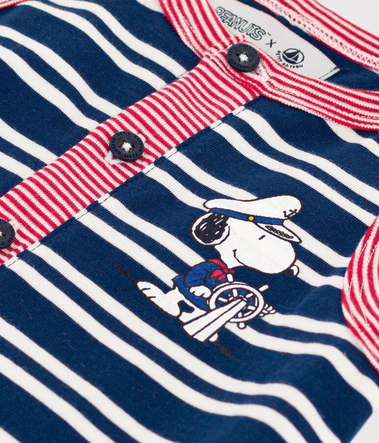 Overall Petit Bateau X Snoopy aus leichtem Jersey f&uuml;r Babys blau/vielfarbig