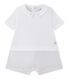 Kurzer Baby-Jungen-Einteiler im Materialmix