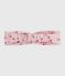 Baby-Stirnband aus Popeline mit Blumenmuster rosa JOLI/weiss MULTICO