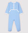 Blau gestreifter Baby-Strampler aus Baumwolle mit Früchte-Motiv blau EDNA/weiss MARSHMALLOW