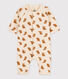 Bedruckter langer Baby-Overall aus Baumwolle mit Eulenmotiv