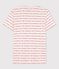Eng anliegendes T-Shirt mit Rundhalsausschnitt aus Bio-Baumwolle Damen weiss MARSHMALLOW/rot TERKUIT