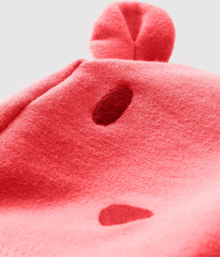 Entz&uuml;ckende Baby-M&uuml;tze Unisex aus Stretch-Molton rosa