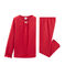 Pyjama aus Doppeljersey und Rippstrick für Mädchen rot TERKUIT/gelb OR