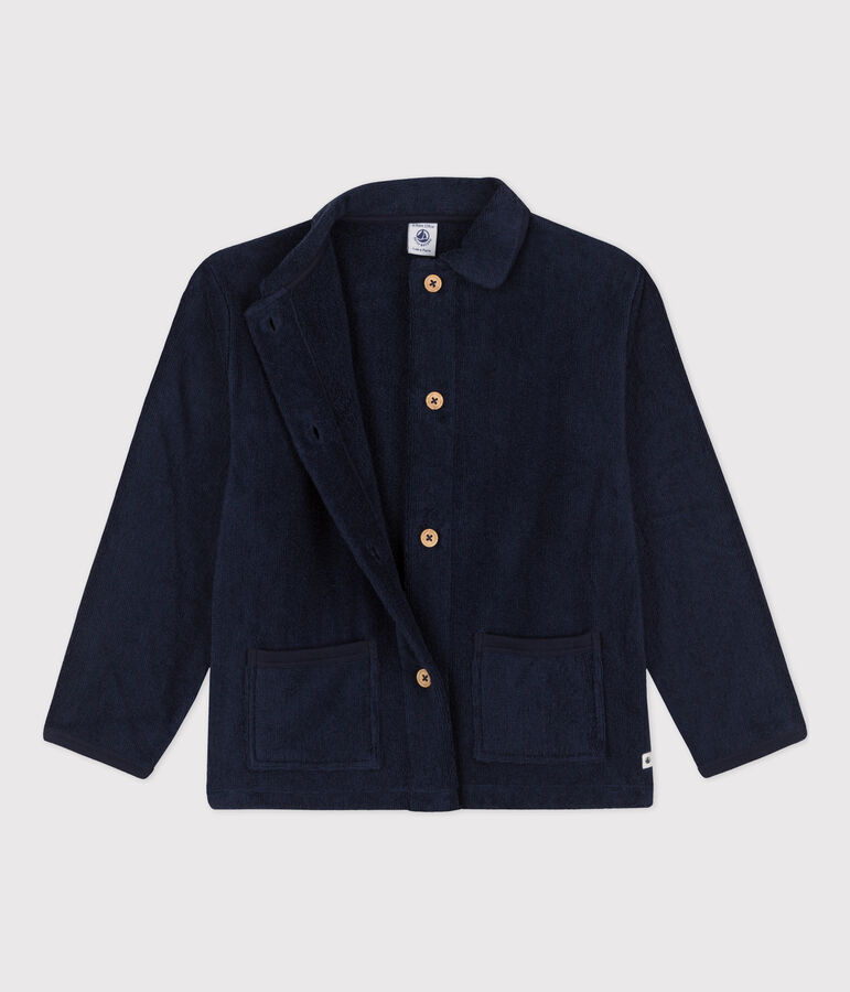 Morgenmantel aus Frottee f&uuml;r Jungen blau SMOKING