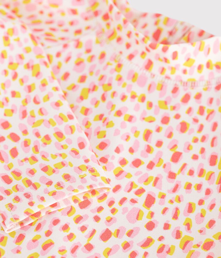 Lang&auml;rmeliger einteiliger Kinder-Badeanzug mit Muster weiss/vielfarbig