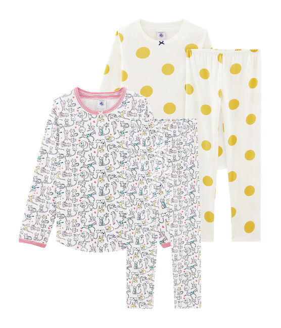 2er-Set Rippstrick-Pyjamas für Mädchen variante 1