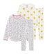 2er-Set Rippstrick-Pyjamas für Mädchen