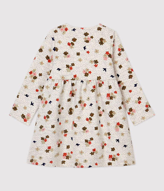 Gestepptes Baby-Kleid für Mädchen beige MONTELIMAR/weiss MULTICO