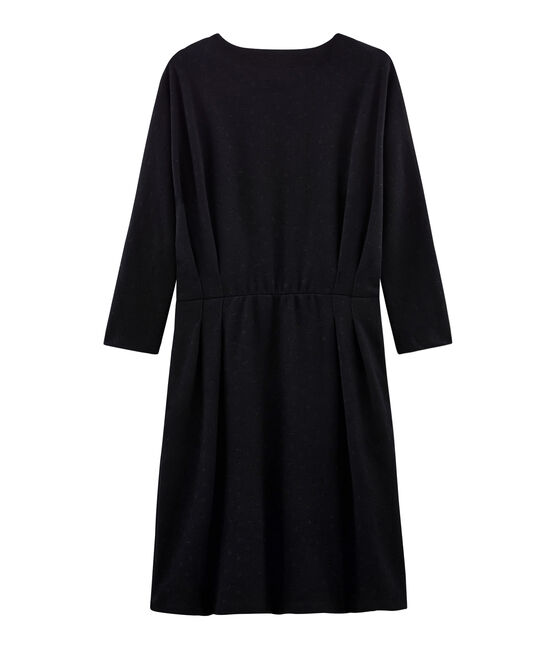 Anliegendes langärmliges Kleid für Damen schwarz NOIR/schwarz LUREX NOIR