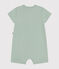 Kurzer Baby-Overall aus leichtem Jersey grün HERBIER