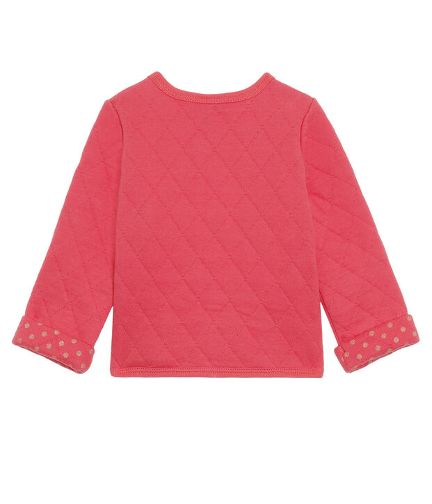 Baby-Cardigan aus gestepptem Doppeljersey f&uuml;r M&auml;dchen rot