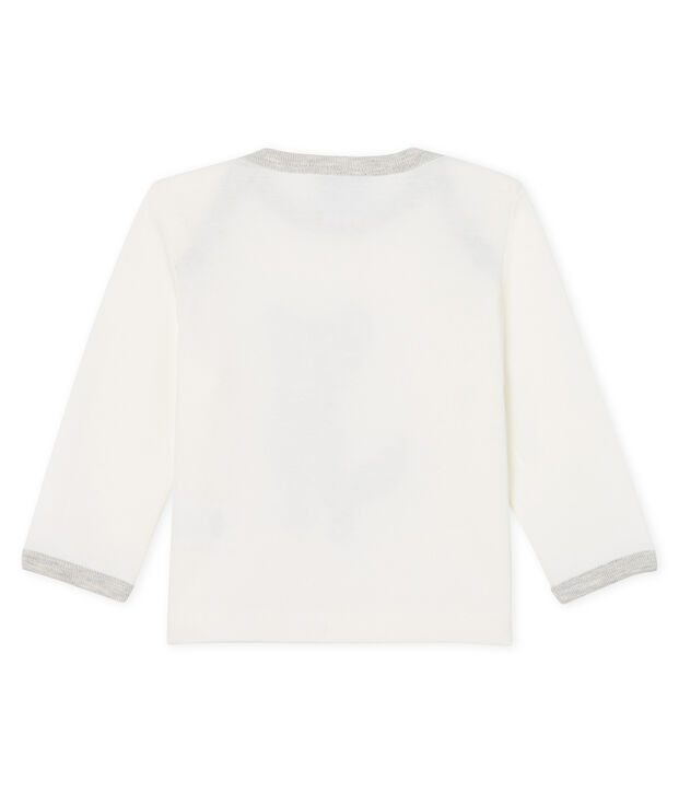 Lang&auml;rmeliges Baby-T-Shirt f&uuml;r Jungen weiss