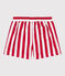 Baby-Badeshorts mit Streifenmuster rot MARSHMALLOW/ SPI