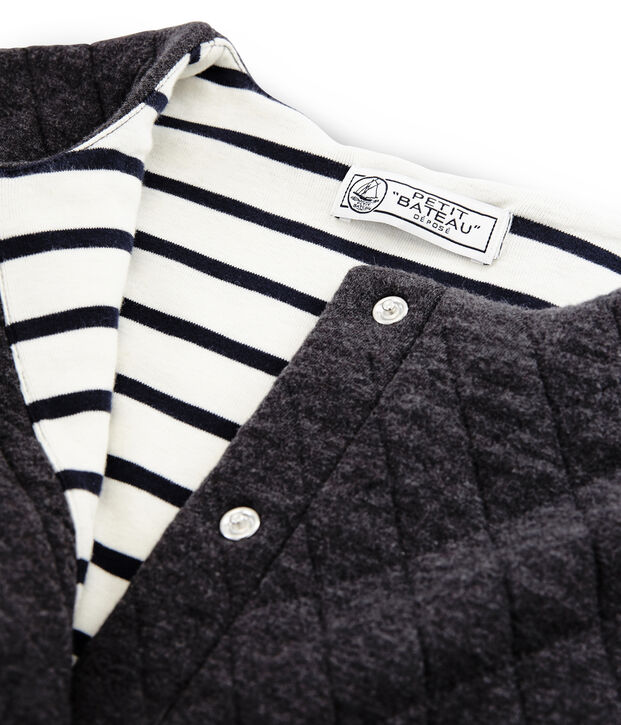 Lange Jacke aus Doppeljersey f&uuml;r Damen grau