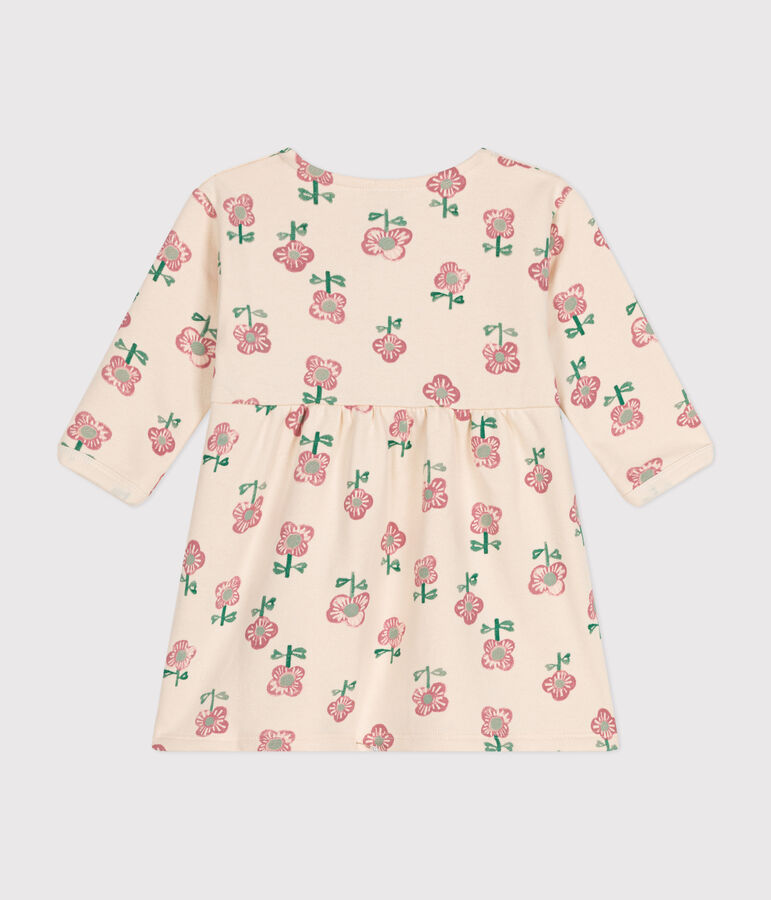 Lang&auml;rmeliges Baby-Kleid naturfarben/gelb