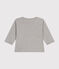 Langärmeliges Baby-T-Shirt aus Baumwolle grau CHATON CHINE