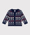 Baby-Cardigan aus Strick mit Wollanteil blau MEDIEVAL/weiss MULTICO