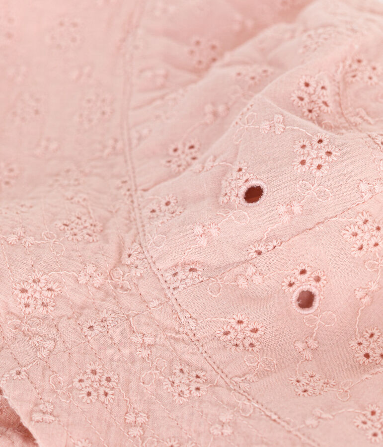 Fischerhut aus englischer Stickerei, rosa, Kinder/M&auml;dchen rosa