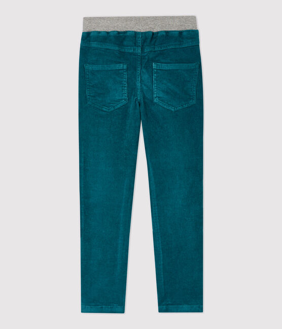 Fluwelen broek kinderen jongens grün PINEDE