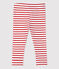 Baby-Leggings aus Baumwolle. weiss MARSHMALLOW/rot TERKUIT