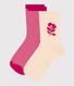 2er-Set Kindersocken aus Baumwolle mit Blumenmotiv