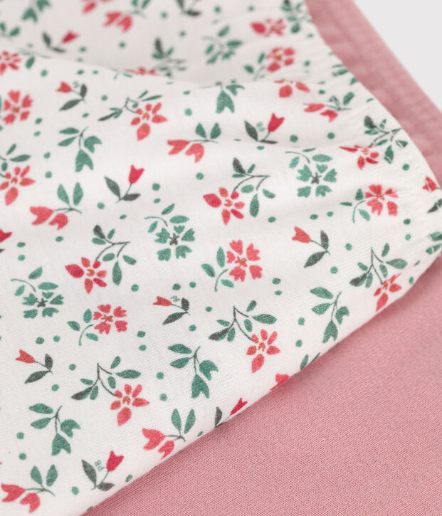 2er-Set hohe Kinder-Shortys aus Baumwolle mit Blumenmotiv vielfarbig