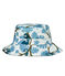 Baby-fischerhut gemustert und gewachst jungen weiss MARSHMALLOW/weiss MULTICO