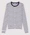 Cardigan aus Baumwolle mit Streifen für Damen weiss MARSHMALLOW/blau SMOKING