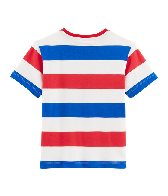 Kinder-T-Shirt für Jungen weiss MARSHMALLOW/rot PEPS/ SURF