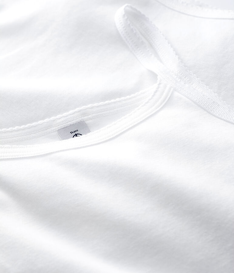 2er-Set wei&szlig;e Spaghetti-Tops f&uuml;r M&auml;dchen variante 1