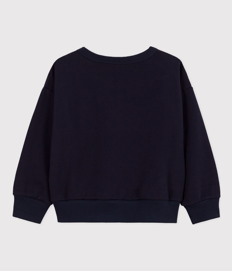 Kinder-Sweatshirt aus Molton f&uuml;r M&auml;dchen und Jungen blau