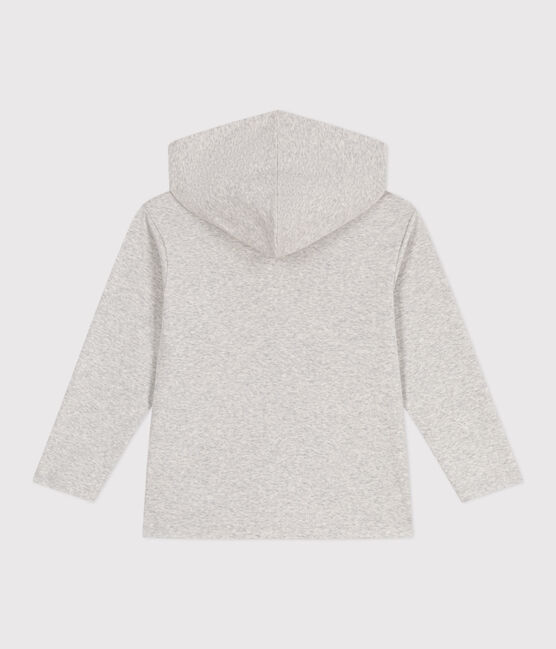 Kinder-Kapuzensweatshirt aus einfarbiger Baumwolle  grau BELUGA CHINE