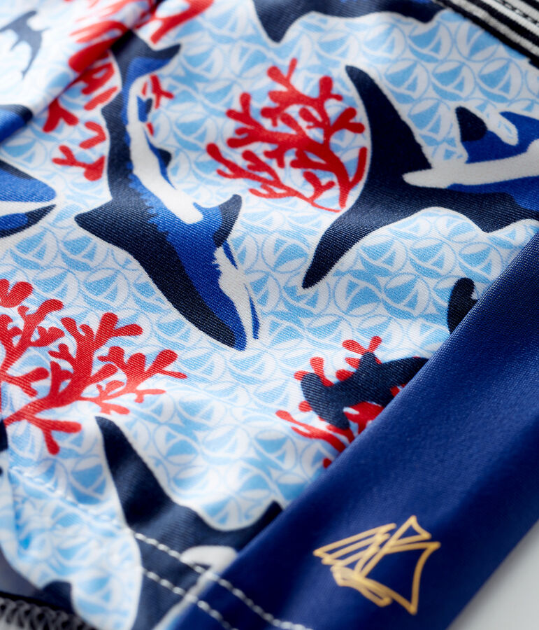 Umweltfreundliche Badeshorts Baby Jungen blau/vielfarbig