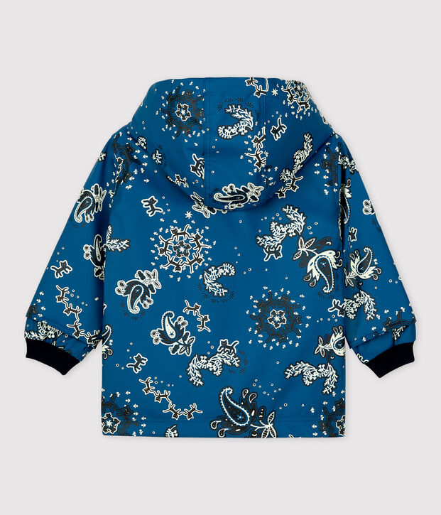 KLASSISCHE BABY-REGENJACKE AUS RECYCELTEM MATERIAL blau/vielfarbig