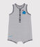 Baby-Kurzoverall Monsieur Madame aus Baumwolle weiss MARSHMALLOW/blau SMOKING