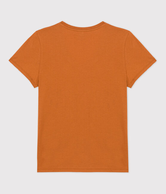 GERADES T-Shirt mit V--Ausschnitt aus Bio-Baumwolle Damen braun ECUREUIL