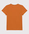 GERADES T-Shirt mit V--Ausschnitt aus Bio-Baumwolle Damen braun ECUREUIL