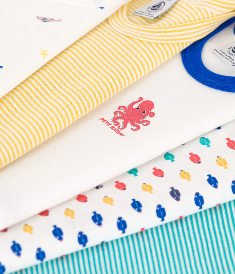 5er-Set &auml;rmellose Bodys aus Baumwolle mit Meerestiermotiven vielfarbig