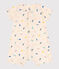 Baby-Overall aus bedrucktem Popeline weiss AVALANCHE/ MULTICO