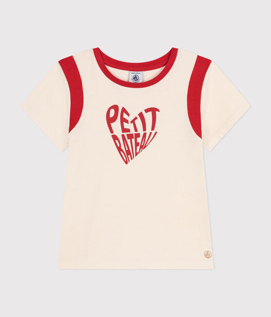 T-Shirt aus Jersey Kinder/Mädchen naturfarben AVALANCHE